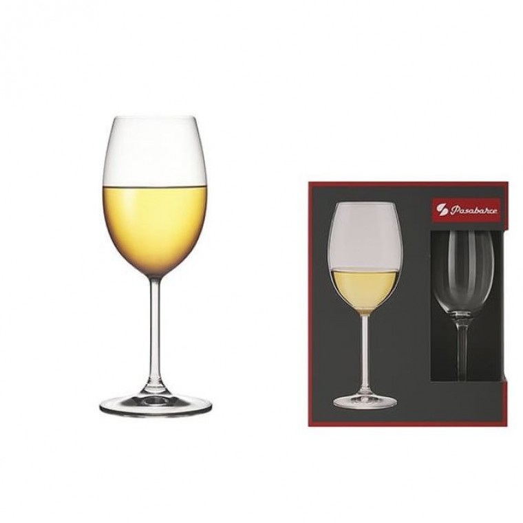 지니몰 아모르 와인잔 가정 업소 고급 화이트 피사바체 와인컵 예쁜 글라스 360ml 2개 - 상품 이미지