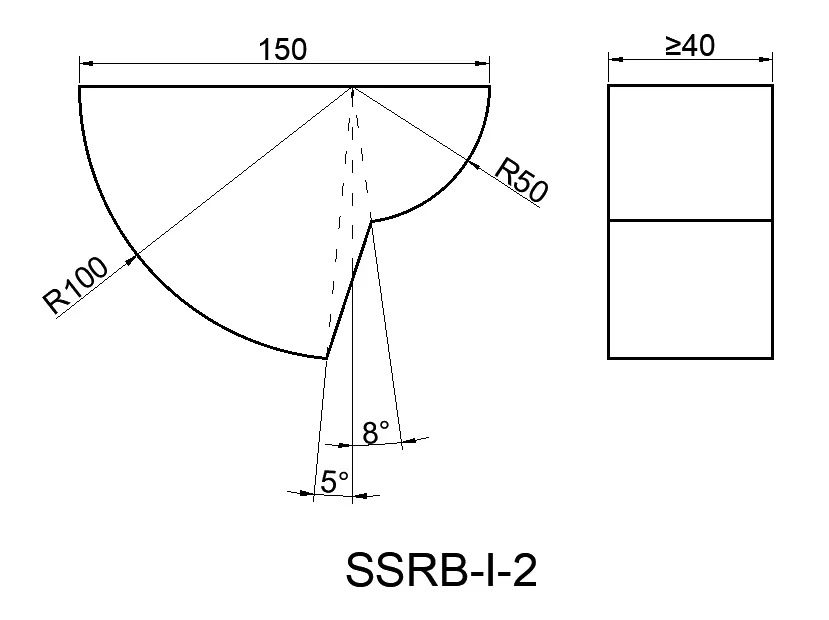 SSRB 시리즈 리퍼 블록 표준 오스테나이트 특정 비교 SSRB-I-1