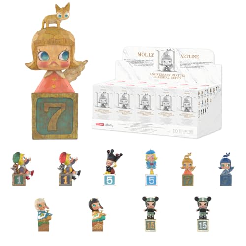 팝마트 MOLLY 애니버서리 스태츄 클래식 레트로 2 시리즈 어소트박스 10피스 가챠 블라인드박스