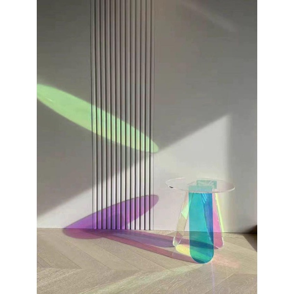 모던 아크릴 투명 테이블 홀로그램 탁자 협탁 거실유리 높이 투명형직경40cm높이45cm - 상세 이미지 4