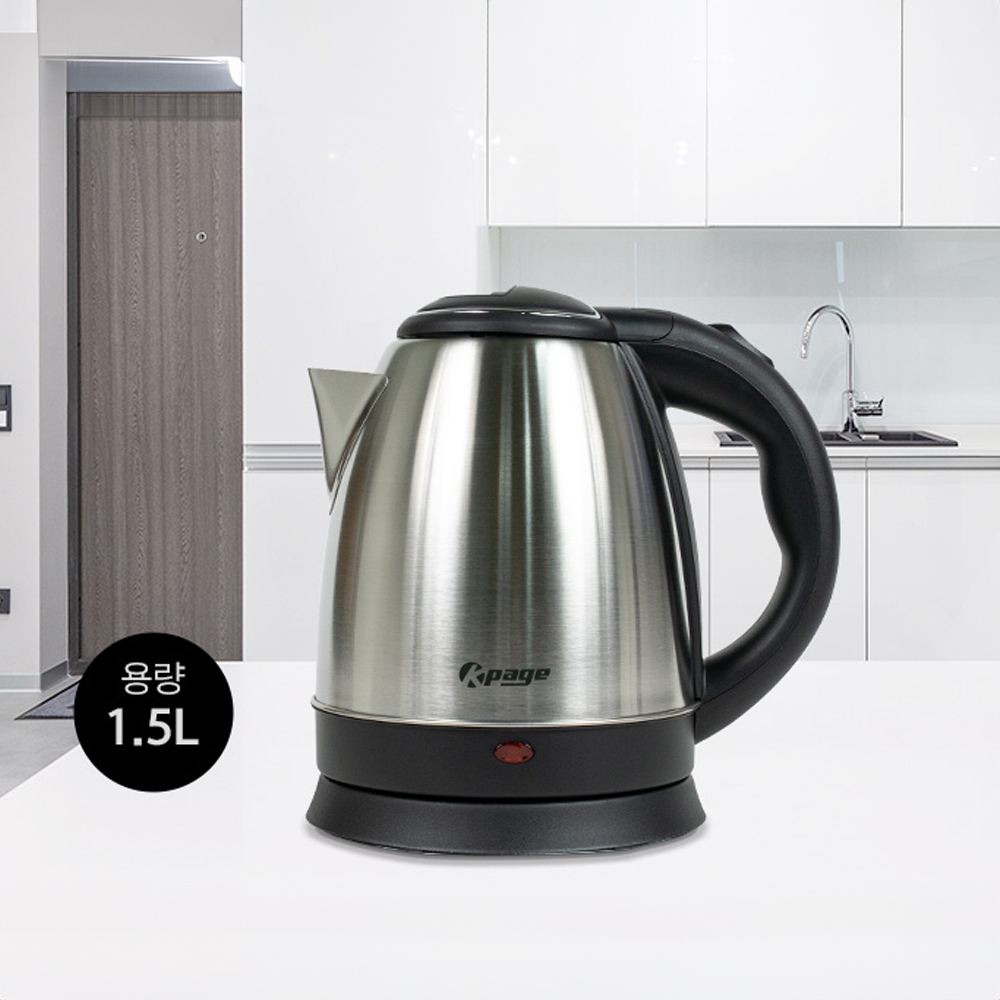 스테인레스 무선 전기 포트 주전자 1.2L 1.5L 1.8L 커피포트 가정용 사무실 캠핑 - 상세 이미지 2