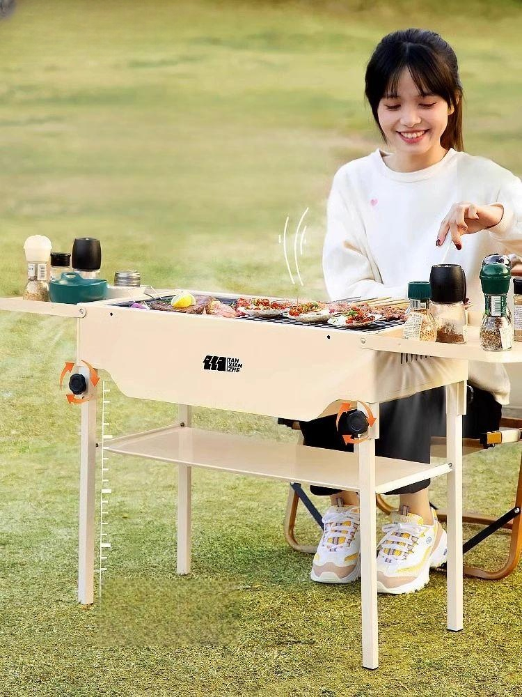 숯불 개인용 미니 화로 가정용 바베큐 그릴 일회용 석쇠 대형 보관판 포함 1 - 상품 이미지