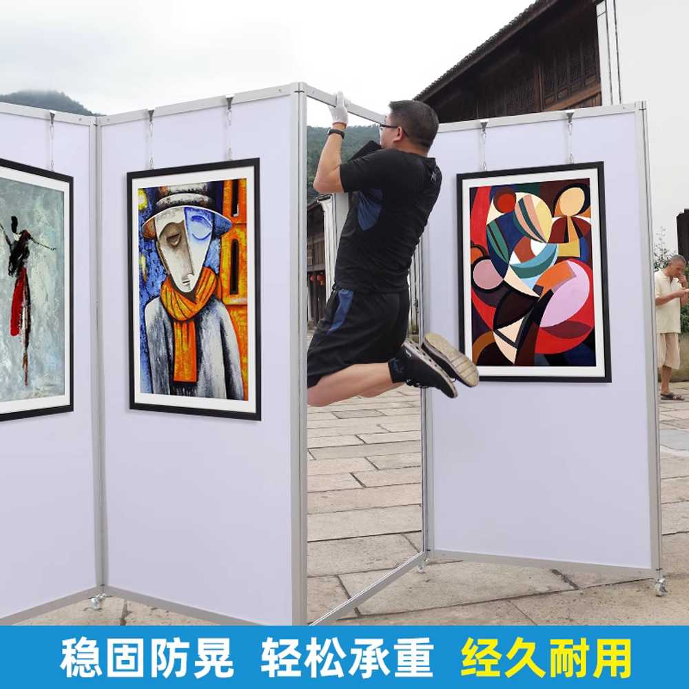 전시용 가벽 접이식 그림 서예 용 스탠드 디스플레이 보드 1x2.5m - 상세 이미지 5
