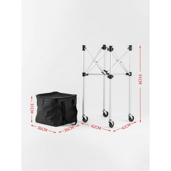 프리미엄 볼 카트 테니스용품 테니스공 테니스그립 테니스장갑 접이식 차대+테니스 가방-160개 용량 접이식 차대 - 상세 이미지 4