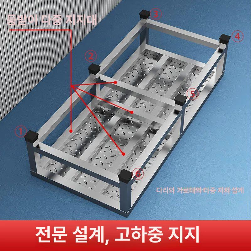 욕실 작업대 간이 무늬 미끄럼방지 스테인레스 발판 세면대 세탁실 스테인리스 개수대 스틸 - 상세 이미지 5