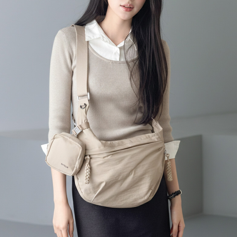 도난방지 크로스백 여행가방 해외여행 노트북 수납 유럽 옆으로매는가방 소매치기가방