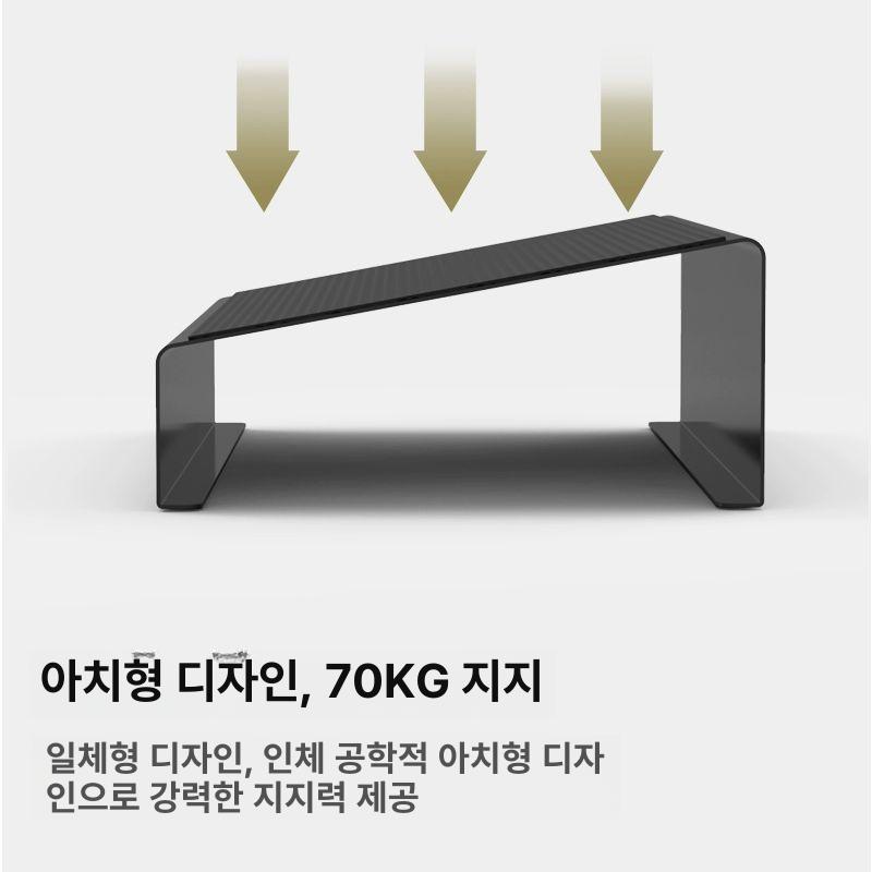 책상용 발받침대 이동식 풋레스트 책상 발거치대 사무용 스틸 발판 스티커 포함 신발벗기기용 - 상세 이미지 3