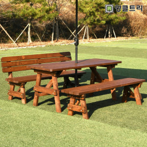야외테이블 세트 정원 파라솔 편의점테라스 테이블 한쪽등받이 4인도색 솔직 후기 | 실제 배치 사진 포함 - 상품 이미지 1