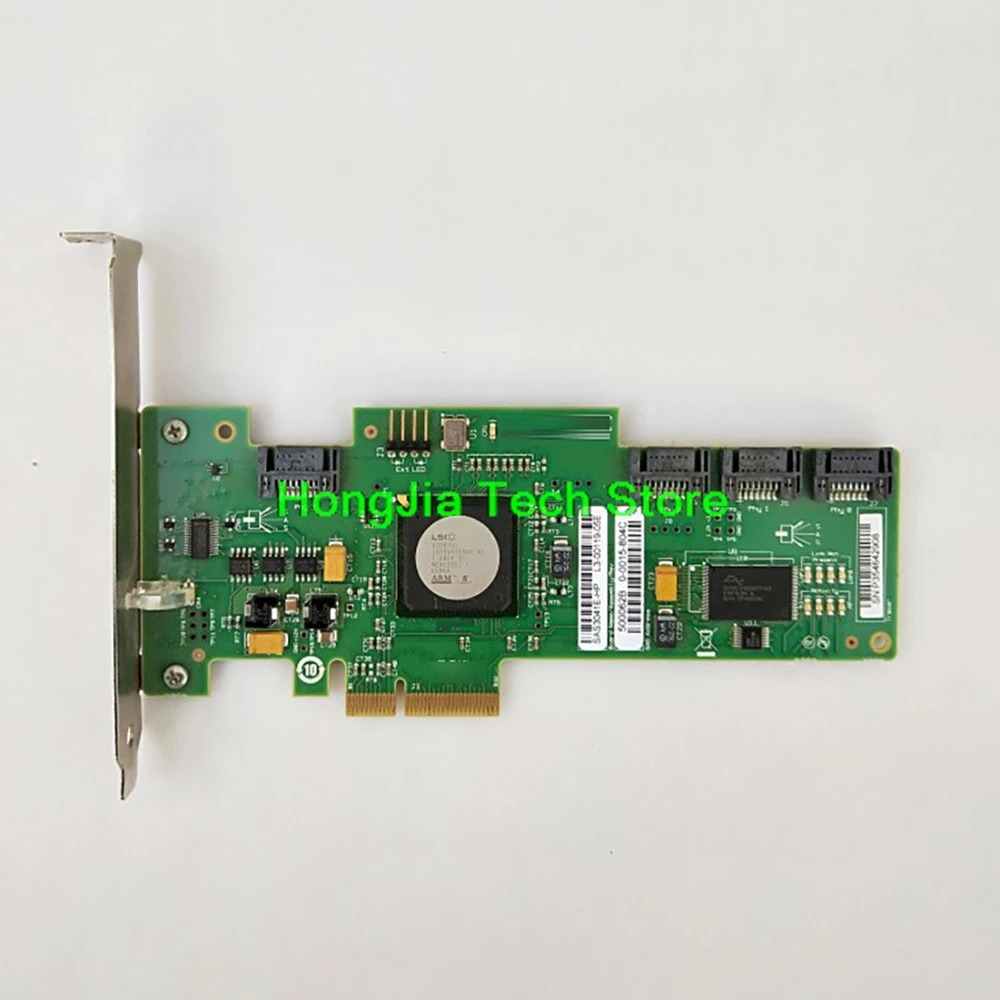 LSI SAS3041E-hp호환 4포트 SAS 어레이 카드 PCI-E 4X B1 B3 칩 지원