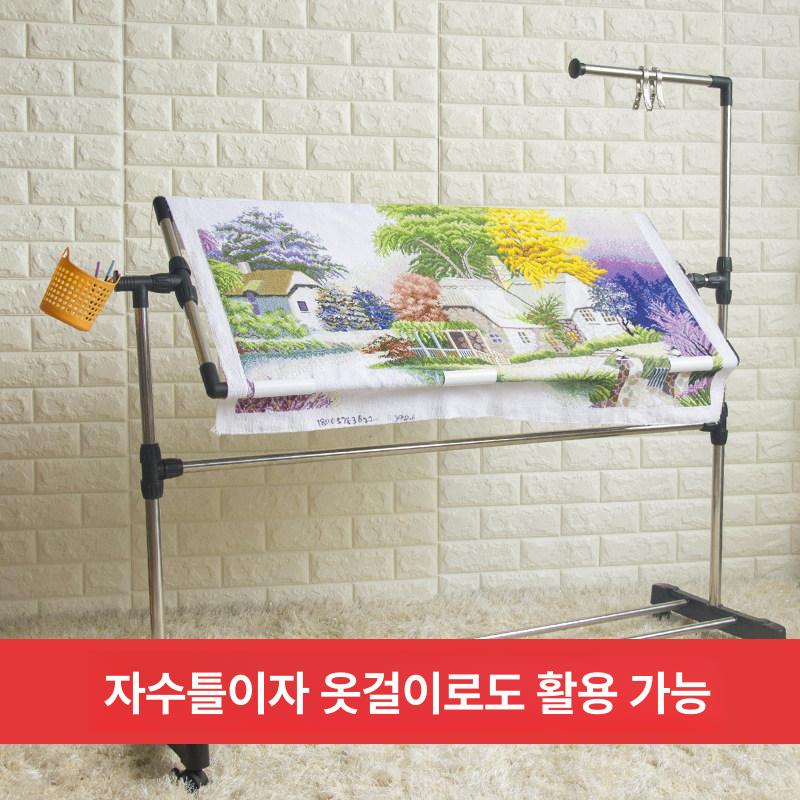 대형 십자수틀 거치대 수예 프레임 작업판 고정 수틀 테이블 좌식 십자수 액자 프랑스 - 상세 이미지 2