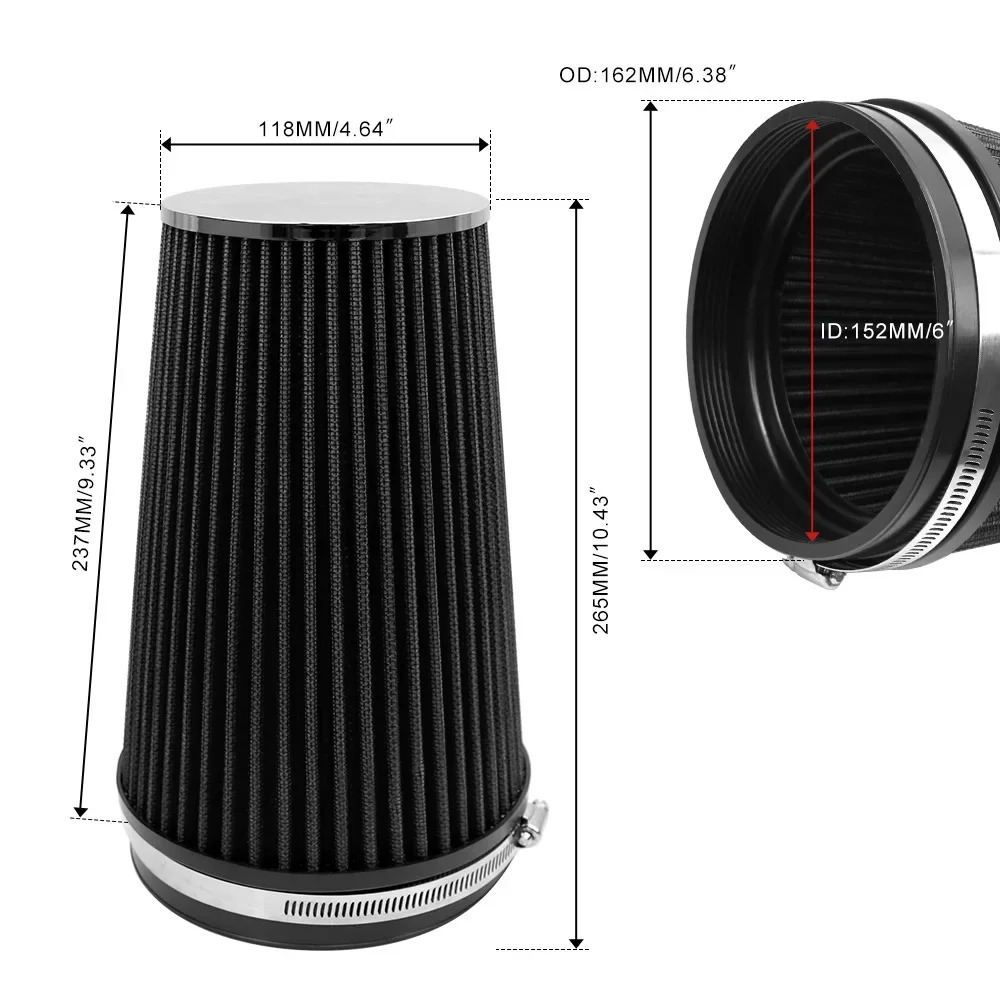 자동차 범152MM 에어 필터 컬러 블루 레드