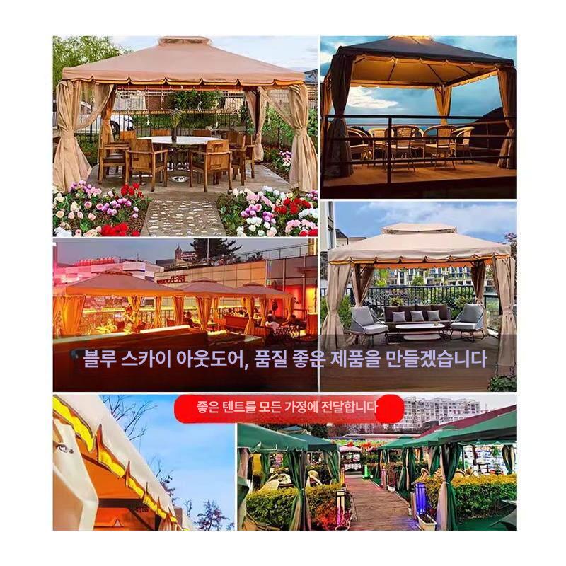 접이식 캐노피 대형 이동식 텐트 야외 그늘막 옥상 대여 클래식 단면 2.5 기둥 2.5m 포함 8cm - 상세 이미지 5