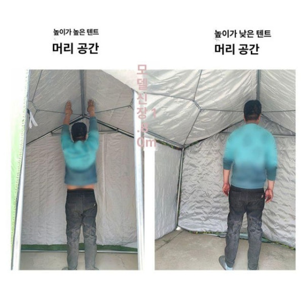 최강 텐트 방수 간이 창고형 군용 두꺼운 원형 튜브 농막 원형 파이프 노화방지 2x3m - 상세 이미지 4
