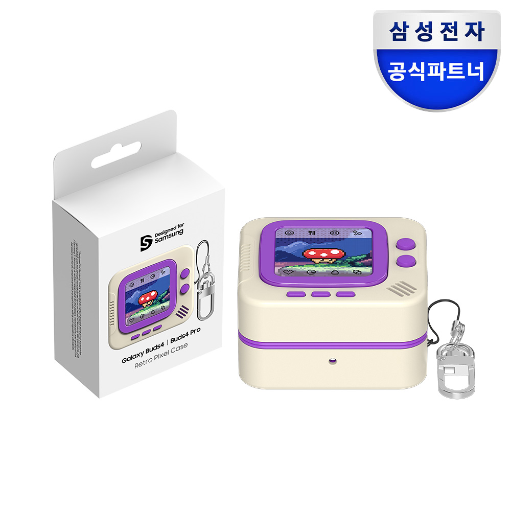 삼성 갤럭시 버즈4 버즈4프로 레트로 픽셀 숲 케이스 - 상품 이미지