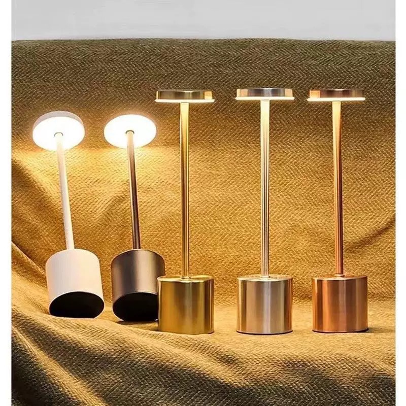 LED 밝기조절 무선 무드등 탁상 스탠드 간접조명 로즈골드