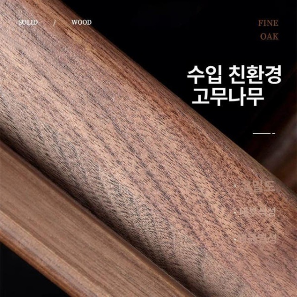 프리미엄 호두나무 원목 식탁 의자 편안한 카페 등받이 우수한 고무나무 원목색 이중 나파 A - 상세 이미지 3
