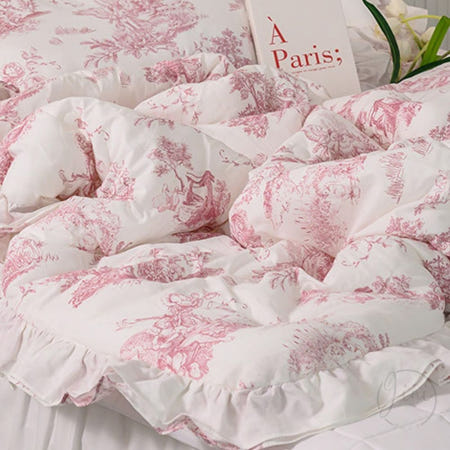 RI협력사 RNA 디오레 겹프릴 차렵이불 슈퍼싱글 핑크 마이크로화이바이불