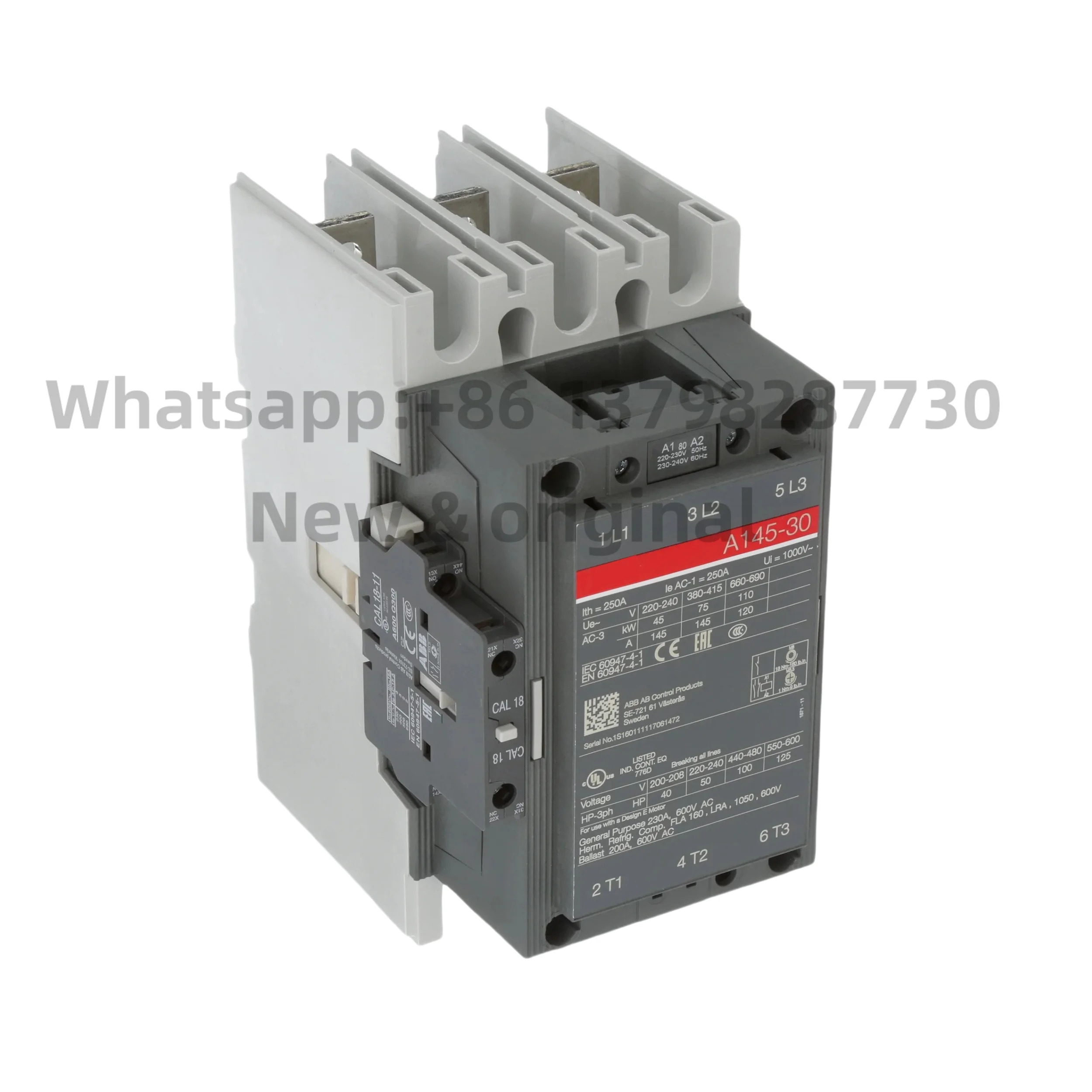 오리지널 접촉기 납품 1SFL471001R8011 A145-30-11-80 x 220-230V 신품