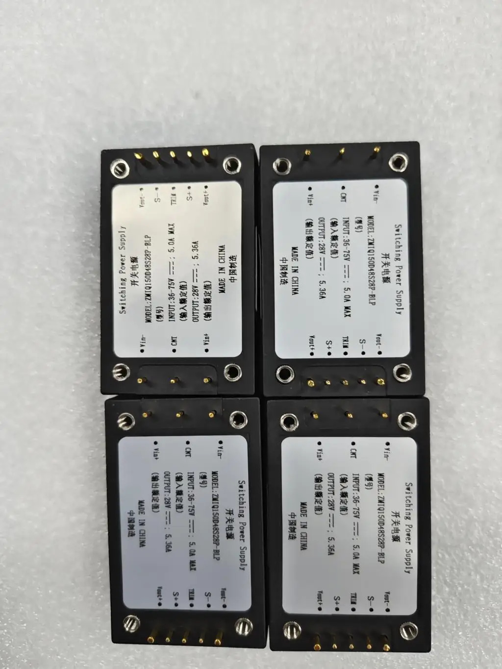 표준 1/4 브릭 현지화 모듈 전원공급장치 입력 36-75Vdc 출력 28Vdc/5.36A 150W