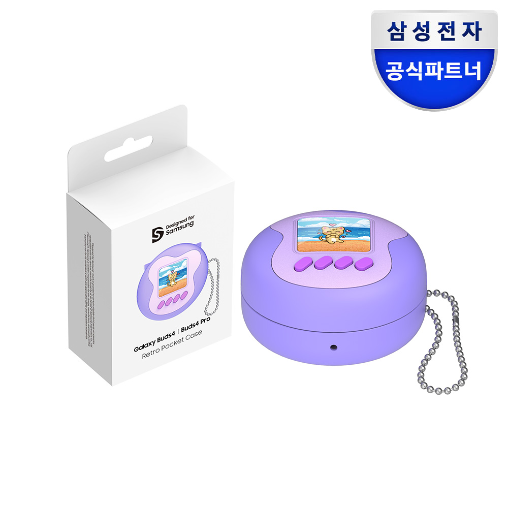 삼성 갤럭시 버즈4 버즈4프로 레트로 포켓 토닥냥 케이스 - 상품 이미지