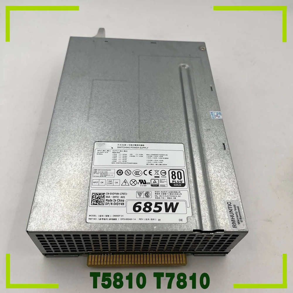 DELL T5810 T7810 D685EF-01 F685EF-01 0CYP9P 0K8CDY 0VDY4N 685W워크스테이션 전원공급장치