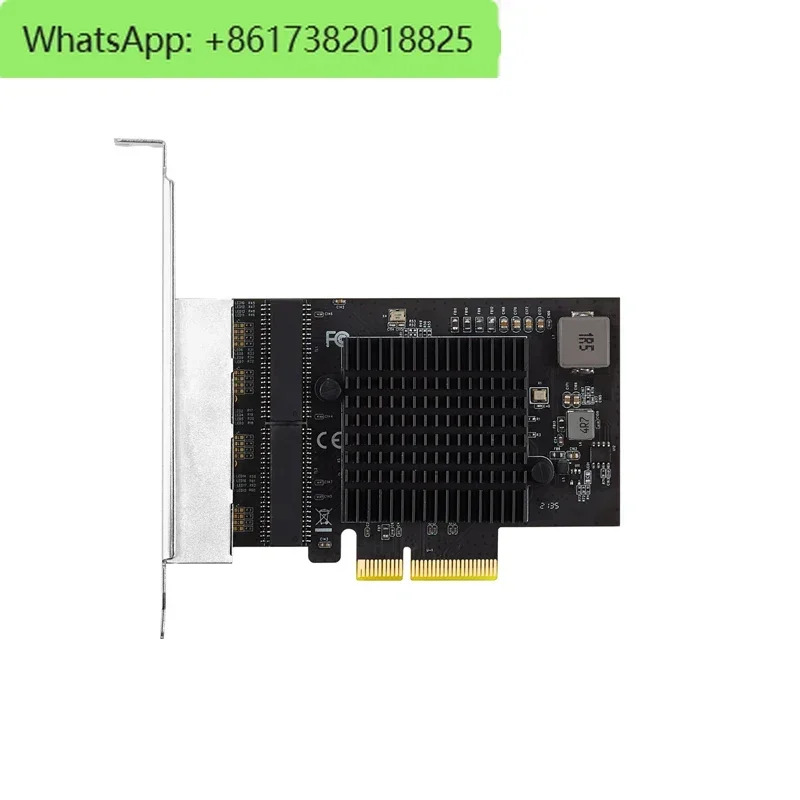 2.5 기가비트 4 포트 PCIe 4x 네트워크 카드 PCI-Express - 10/100/1000M/2.5G 이더넷 Lan NIC 2500mbps RTL8125B 데스크탑 서버