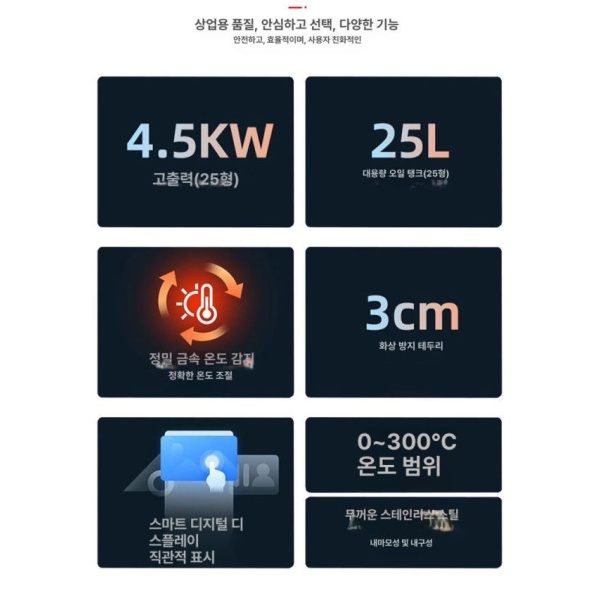 프리미엄 회오리감자 튀김기 업소용 푸드트럭 간식 치즈스틱 튀김로 12형 노브 전기튀김기 3000와트 - 상세 이미지 5