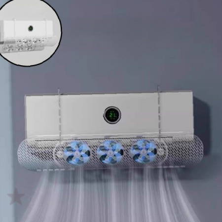 실내 냉방 효율 향상 에어컨 보조 송풍기 공기 순환 팬 저소음 설계 냉기 확산