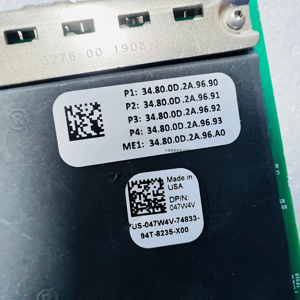 QLogic 047W4V NP0K8 SFP 4 포트기가비트 광섬유 네트워크 카드 QL41134HQCU-DE