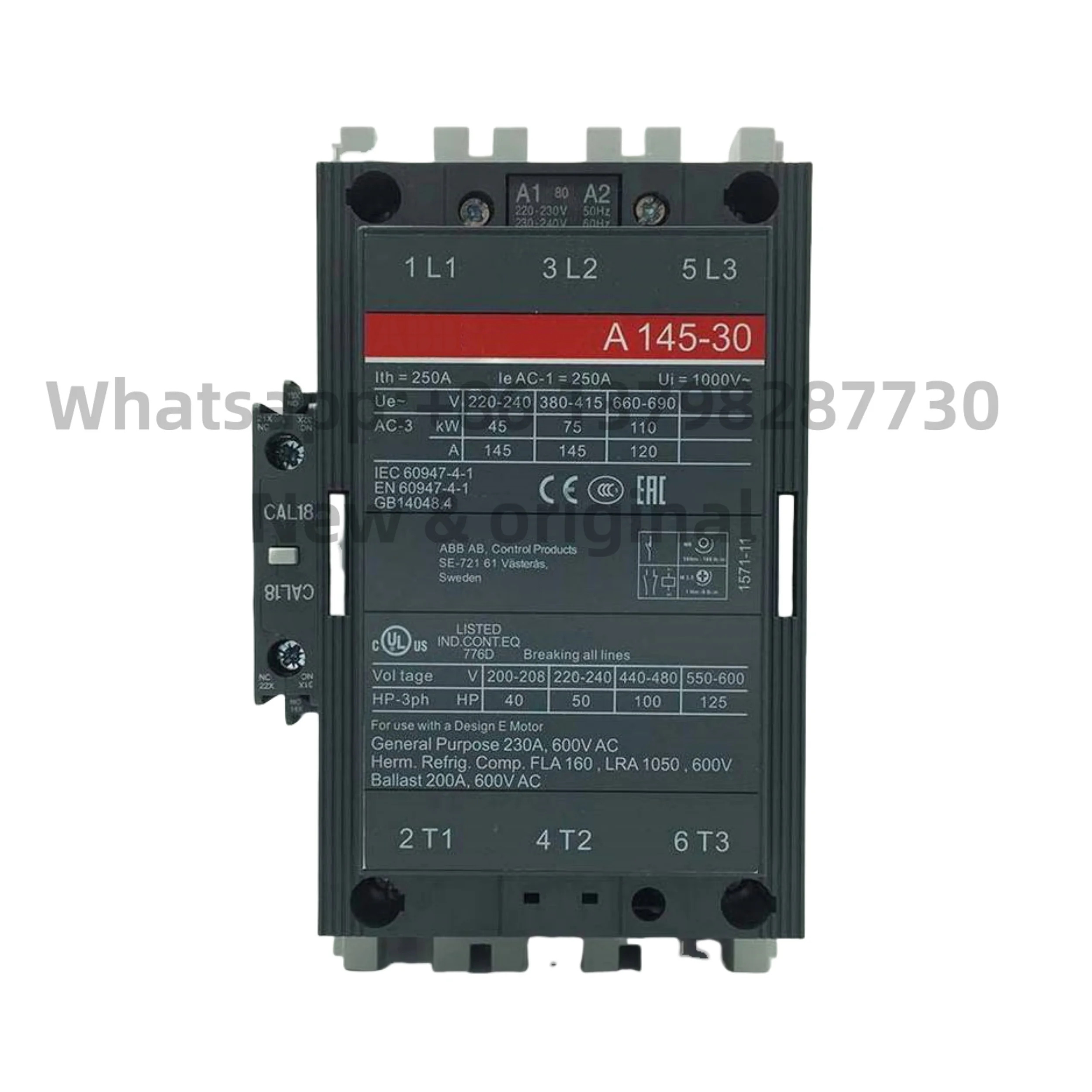 오리지널 접촉기 납품 1SFL471001R8011 A145-30-11-80 x 220-230V 신품