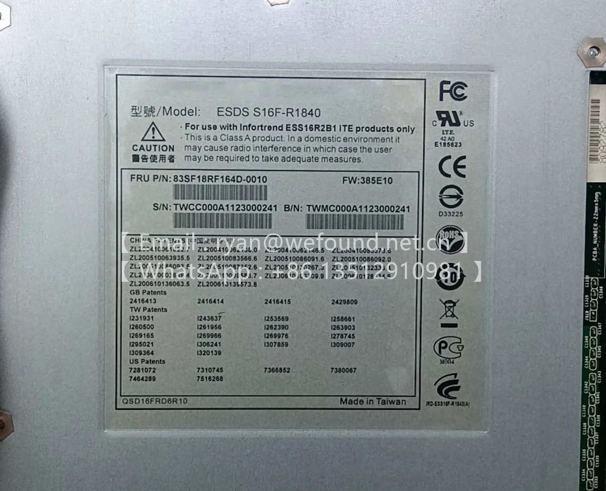 Infortrend 어레이 캐비닛 컨트롤러 9373CBBU-0010 R1840-02