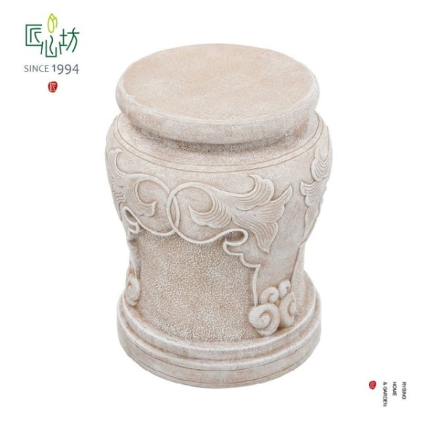 프리미엄 엔틱 야외 베란다 화분 받침대 대형 계단식 진열대 0155 꽃 감은 돌 받침 높이27cm 대 - 상세 이미지 5