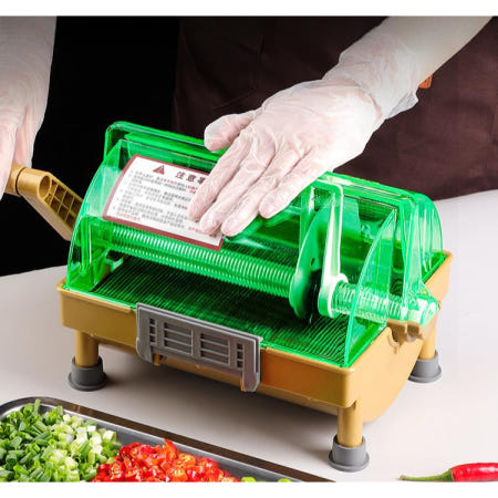 [해외]상업용 야채절단기 파절단기 야채 다지기 채칼 커팅기 대파 꽃 쌀 고추 다지기
