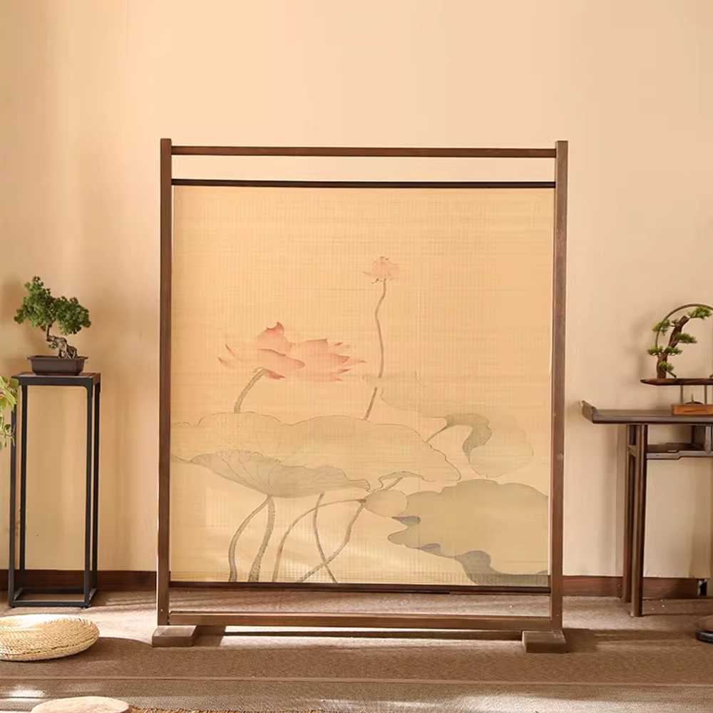 동양화 파티션 민화 가벽 전통 우드 패턴 배경 한식당 180x150cm 천리강산도 - 상세 이미지 3