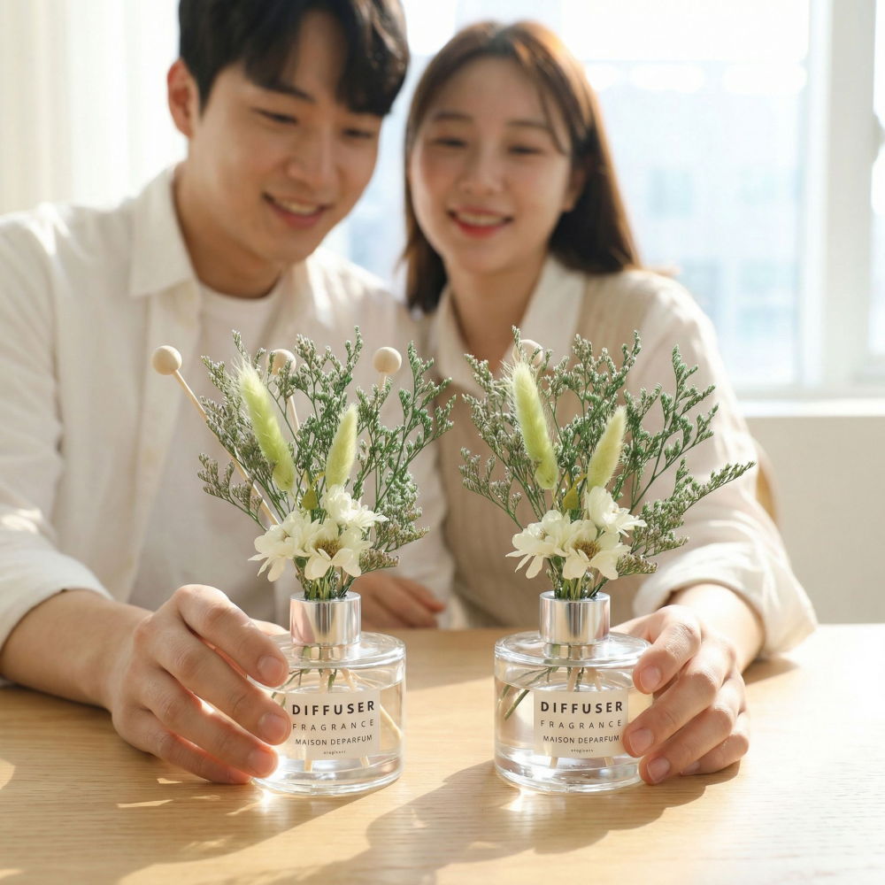양재동 꽃 시장 디퓨저 만들기 DIY 수업 재료 공병 리드 스틱 리필액 유리병 방향제 - 상세 이미지 2