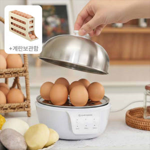홈마블 올스텐 계란찜기 달걀삶는 기계 반숙 타이머 2단 에그쿠커 야채 고... 개봉기 | 실사용 후기 - 상품 이미지 1