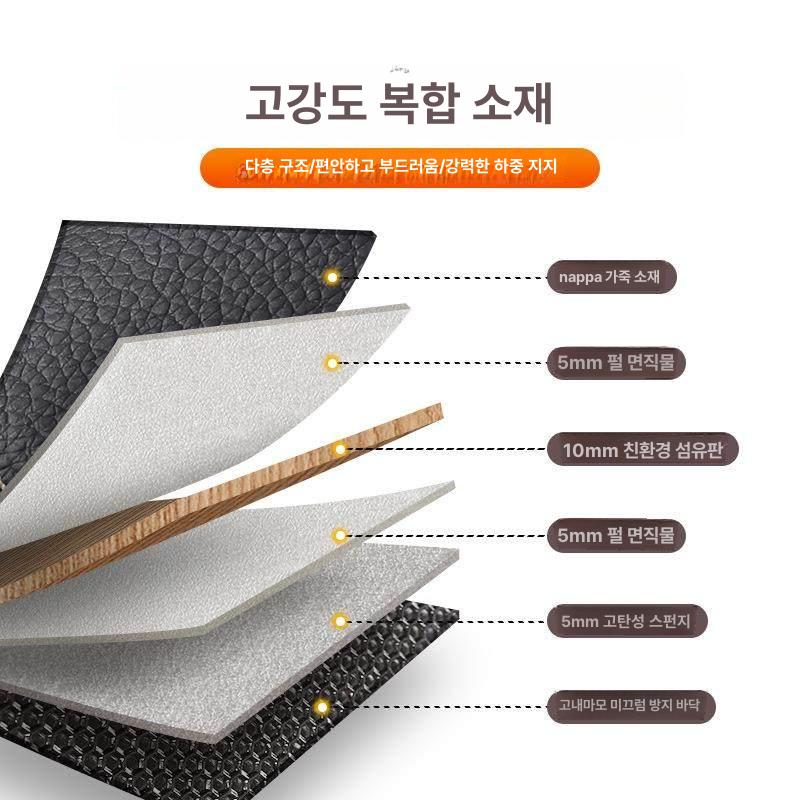 차량용 차박 매트 평탄화 블랙 놀이방 뒷자리 보드 수평 자동차 코일 고급 가죽 - 상세 이미지 5