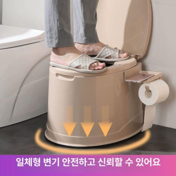 프리미엄 실내용 간이 변기 안전 캠핑용 접이식 욕실 전용 11세대.토프 실내 전용 선물 포함 - 상세 이미지 2