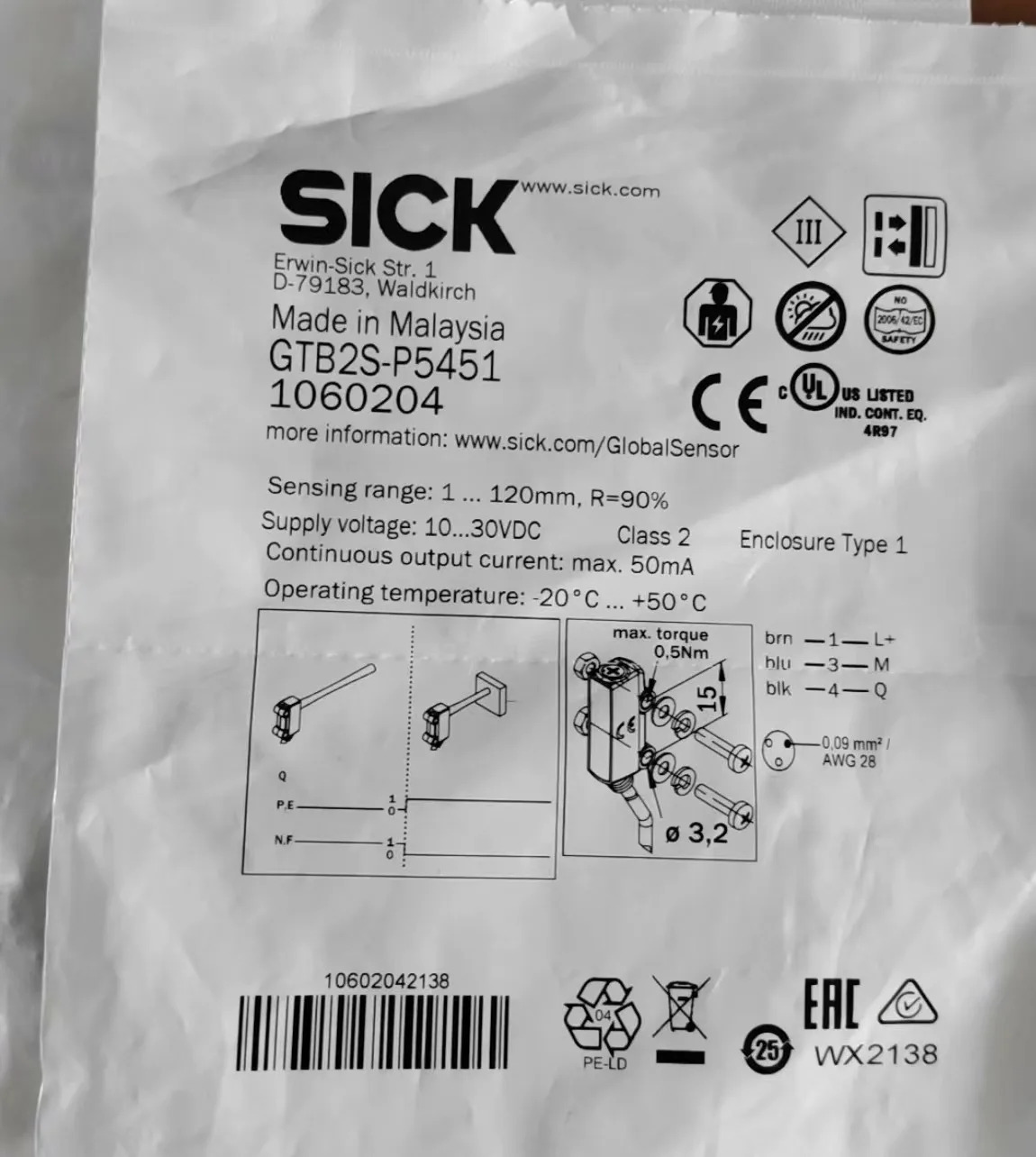 1064351 B2S-P1331 센서