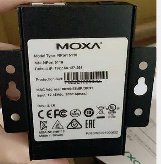 Moxa Nport 5110 1포트 RS-232 장치 서버 새 원본