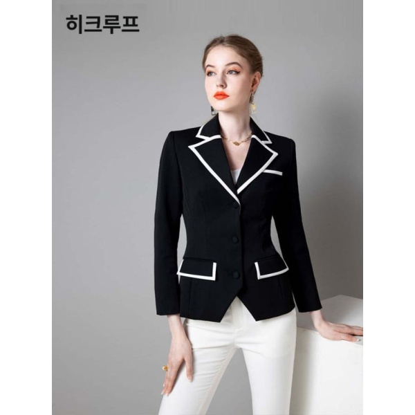 화려한 머니게임 더에이트쇼 스타일 의상 반팔 코스튬 블랙 S - 상품 이미지