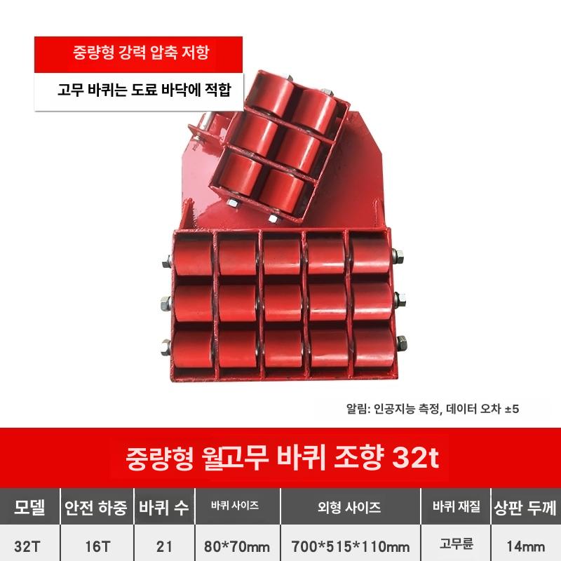 운반용 캐스터 중하중 도비 강철 바퀴 회전 전산용 고무 K17 강철 직진 24t - 상세 이미지 4