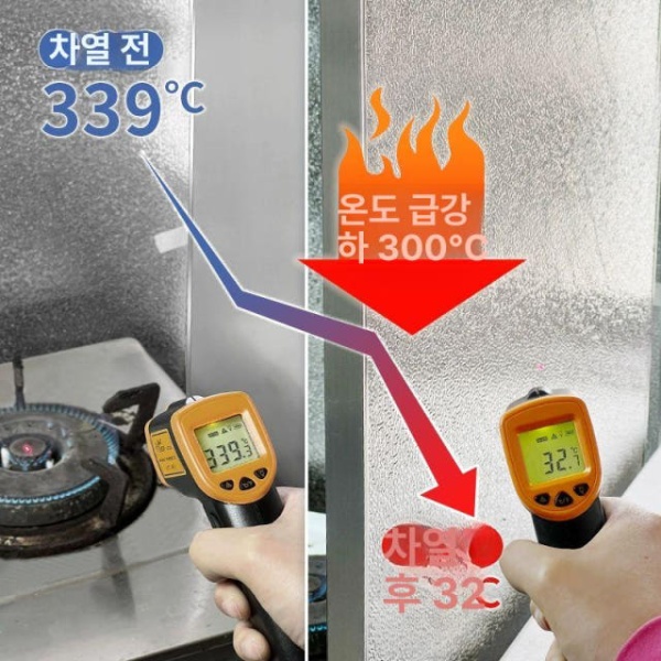프리미엄 업소용 주방 가스레인지 열차단 방열판 우레탄심 오븐 20x60 단면 고급 스테인리스스틸 A - 상세 이미지 2