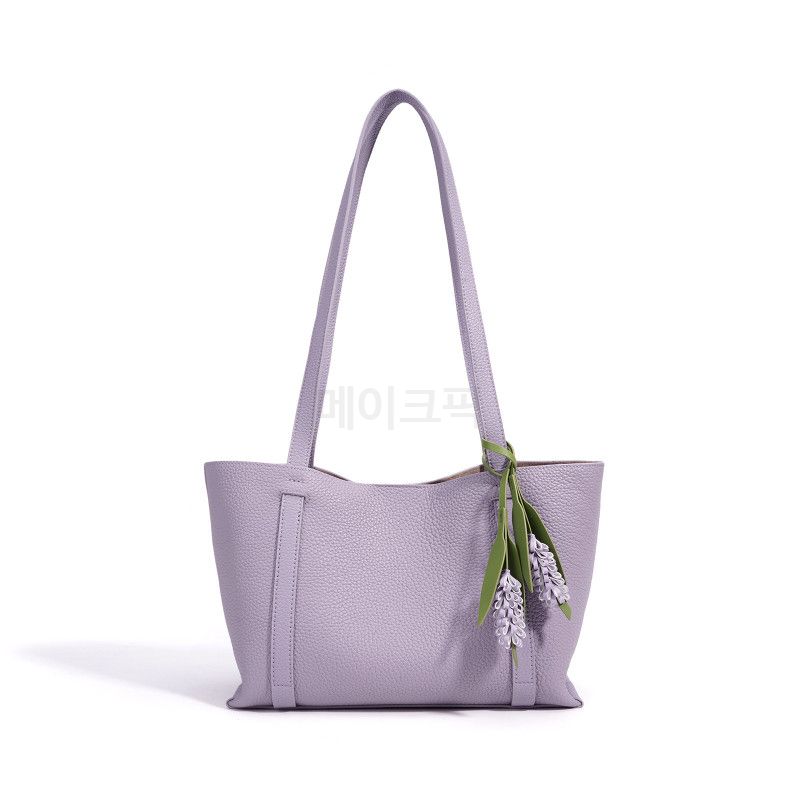 여성용 천연가죽 쇼퍼백 출퇴근용 대용량 숄더백 캐주얼 편안하고 가벼운 데일리 보부상 가방 - 상세 이미지 4