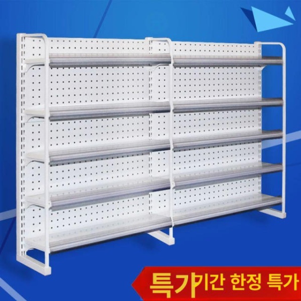 튼튼한 약국 편의점 진열대 철제랙 이동식 팬트리 철제 선반 부 프레임+투명 라벨 - 상세 이미지 2