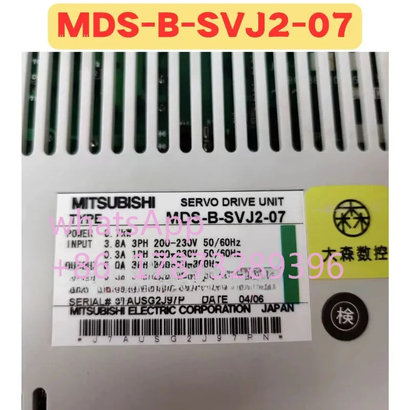 오리지널 MDS-B-SVJ2-07 MDS B SVJ2 07 서보 드라이브