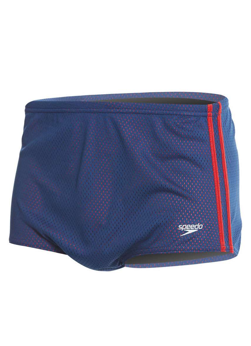 스피도 남성 폴리메쉬 스퀘어레그 사각 저항 수영복 Navy/Red, 26 - 상품 이미지