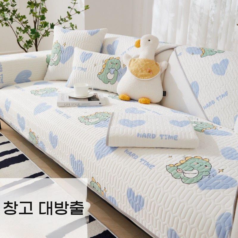 냉감 패드 덮개 매트 소파 시어서커 시원한 4인 여름 천커버 쇼파 - 상세 이미지 2