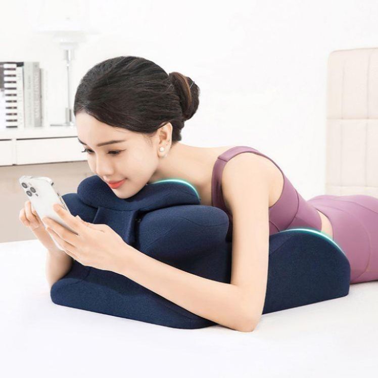 엎드리는쿠션 등쿠션 스트레칭 휴식 다기능 독서베개 책보기 폰 보호 매트 베개 누워서보는 - 상품 이미지