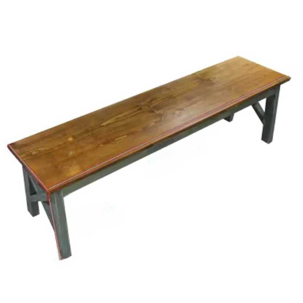 꽃집 작업대 포장대 선반 화원 공방 꽃가게 빈티지 스툴 120x35x42cm - 상품 이미지
